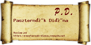Paszternák Diána névjegykártya